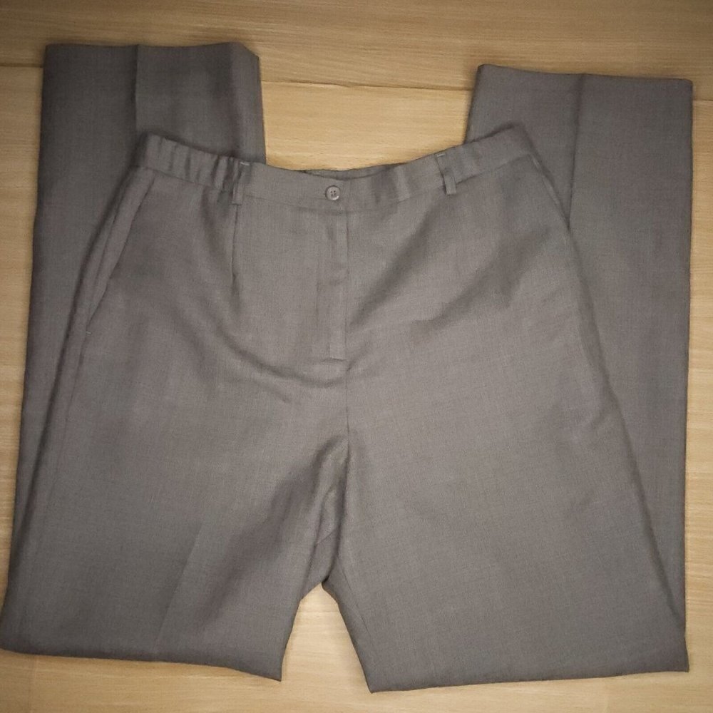 Pendleton Womens Grey Virgin Wool Dress Pants 10